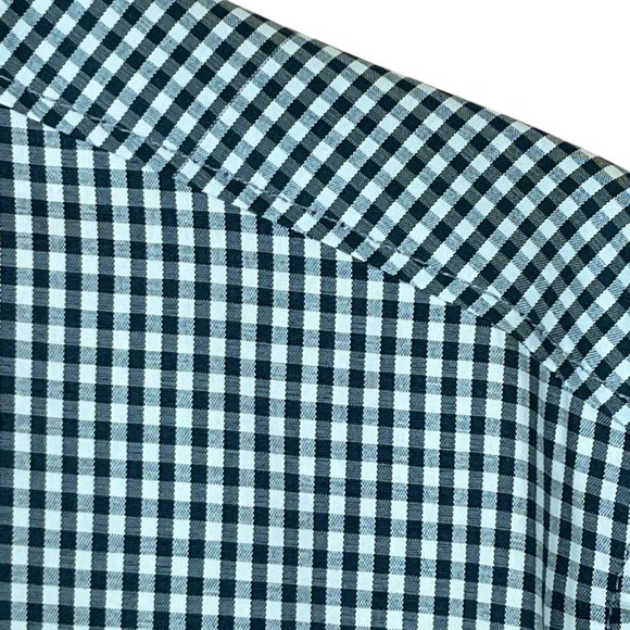 Perry Ellis Men’s Slim Fit Stretch Spread Collar Checkered Shirt Size Medium - Picture 7 of 11
